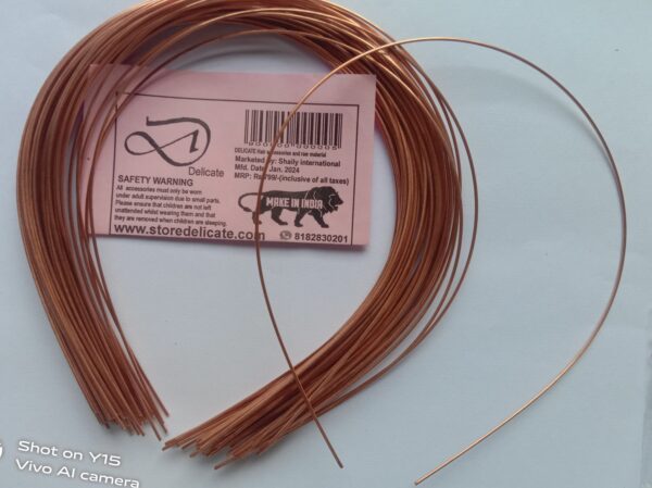 100-Pack of Flexible Copper wire hairbands for Beaded and Cloth Headbands - Image 2