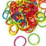 pack of 50Multi colour Neon Elastic Cotton Stretch Hair Tie rubber Bands for Women - Image 2