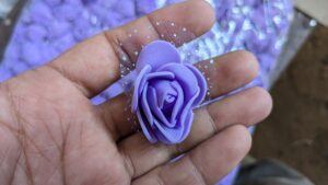 purple colour foam flowers