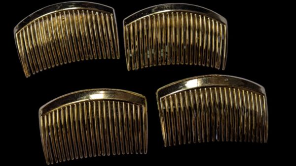 10 pcs golden colour plastic comb slide flat hair pins side pin hair clip - Image 4