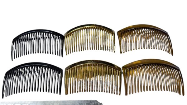 10 pcs golden colour plastic comb slide flat hair pins side pin hair clip - Image 6