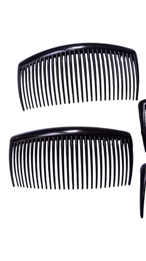 10-Pack Large 10 cm Black Plastic Hair Comb Side Pins - Fashion Accessories Raw Material - Image 2