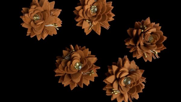 pack of 10 fabric made sunflower for fashion and hair accessories raw material like hair band hair clip hair rubber.