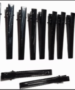 6.5 cm black pent dark colour crocodile clip hair bowpin raw material