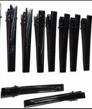 6.5 cm black pent dark colour crocodile clip hair bowpin raw material